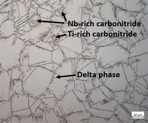 hardness test on deltaphase ni3nb|nickel in delta phase.